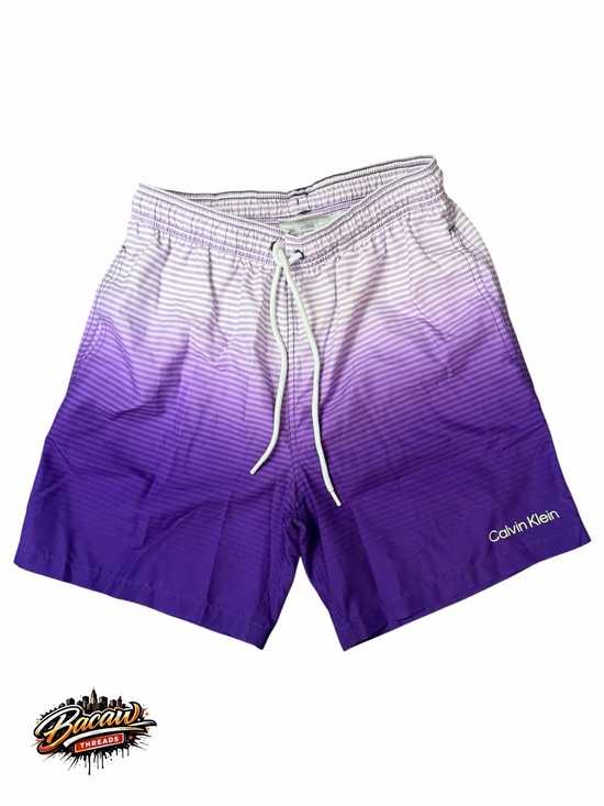 Calvin Klein Other - Calvin‎ Klein Men’s Small Purple Ombré Gradient Stripe Swim Shorts